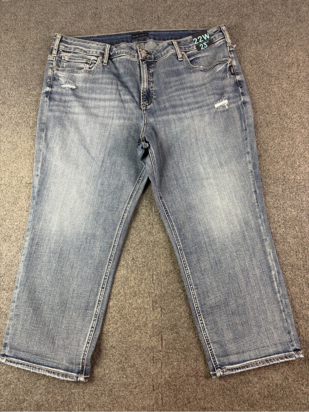 Silver Jeans Suki Capri Curvy Mid Rise Womens Size 22Wx23.5 Blue
